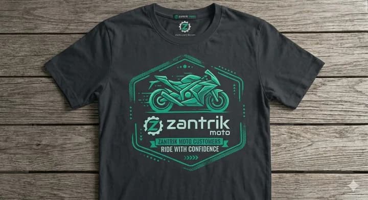 ZantrikMoto ব্র্যান্ডেড টিশার্ট — প্রি-বুকিং গিফট